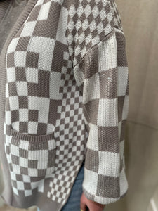 Checkered Cardigan