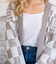 Load image into Gallery viewer, Checkered Cardigan