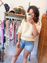 Load image into Gallery viewer, Butter &amp; Cream Stripe Sweater
