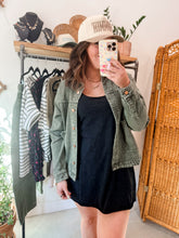 Load image into Gallery viewer, Acid Washed Mini Dressed Romper