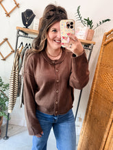 Load image into Gallery viewer, Raw Edge Exposed Seam Cardigan