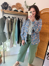 Load image into Gallery viewer, Sophia Floral Denim Top