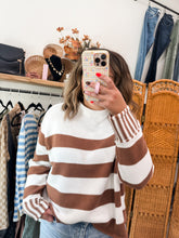 Load image into Gallery viewer, Camel Stripe Sweater