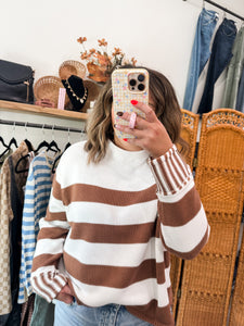 Camel Stripe Sweater