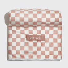 Load image into Gallery viewer, Extra Large Quick-Dry Hair Towel Wrap- Terracotta Checker