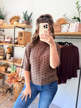 Load image into Gallery viewer, Polka Dot Mockneck Sweater Top