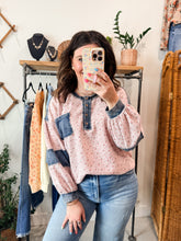 Load image into Gallery viewer, Selena Thermal &amp; Denim Top