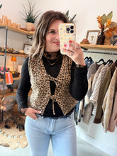 Load image into Gallery viewer, Leopard Bow Vest