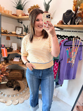 Load image into Gallery viewer, Butter &amp; Cream Stripe Sweater