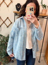 Load image into Gallery viewer, Floral Denim Shirt