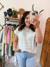 Load image into Gallery viewer, Sage Stripe Top