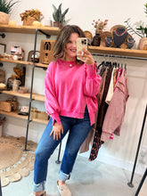 Load image into Gallery viewer, Hot Pink Acid Washed Sweatshirt