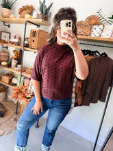 Load image into Gallery viewer, Polka Dot Mockneck Sweater Top