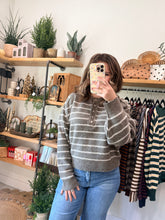 Load image into Gallery viewer, Stripe Henley Sweater