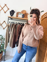 Load image into Gallery viewer, Raw Edge Exposed Seam Cardigan