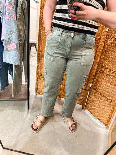 Army Green Cargo Jeans