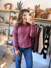 Load image into Gallery viewer, Mineral Washed Henley Top