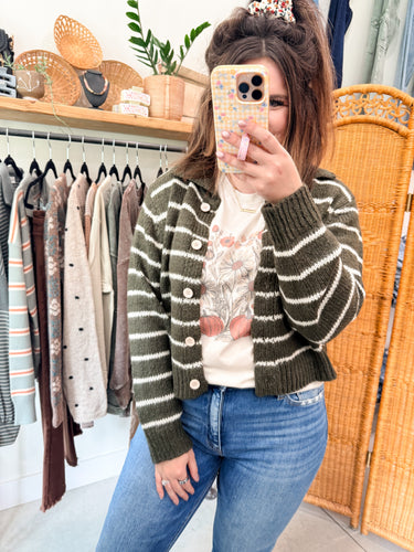 The Ari Stripe Cardigan
