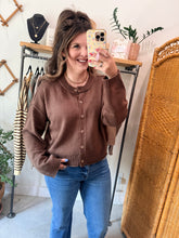 Load image into Gallery viewer, Raw Edge Exposed Seam Cardigan