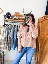 Load image into Gallery viewer, Ditsy Floral Waffle Henley