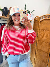 Load image into Gallery viewer, Girl On The Run Striped Pullover