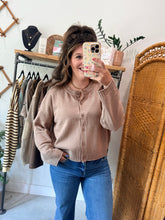 Load image into Gallery viewer, Raw Edge Exposed Seam Cardigan