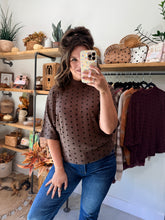 Load image into Gallery viewer, Polka Dot Mockneck Sweater Top