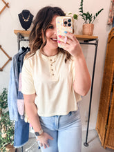 Load image into Gallery viewer, Boxy Fit Cropped Henley