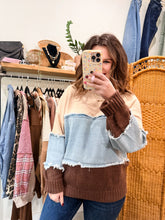 Load image into Gallery viewer, Denim Colorblock Sweater