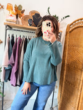 Load image into Gallery viewer, Oversized Mineral Washed Waffle Knit Top