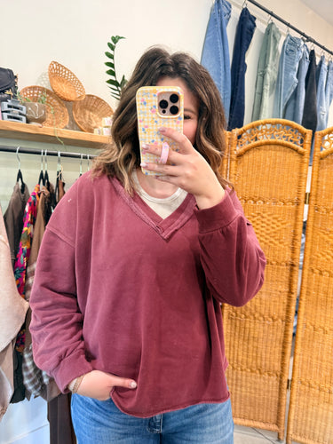 Merlot Fleece Sweatshirt