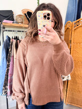 Load image into Gallery viewer, Rainy Day Waffle Knit Pullover