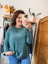Load image into Gallery viewer, Oversized Mineral Washed Waffle Knit Top