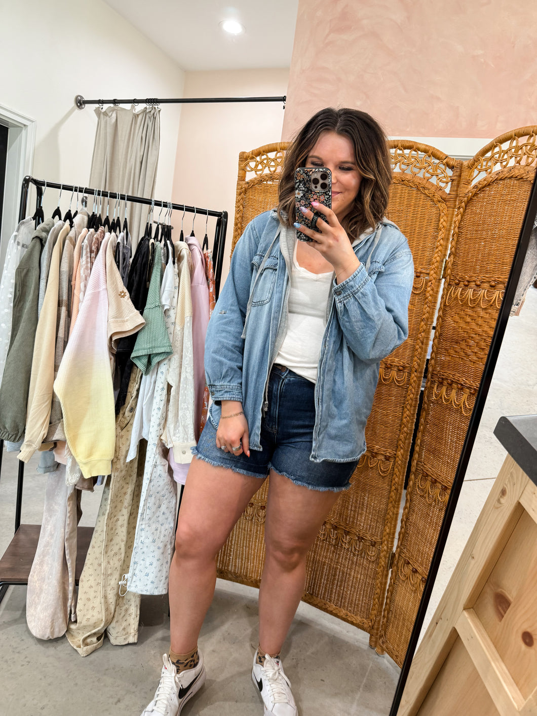 Hooded Denim Jacket
