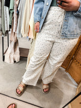 Load image into Gallery viewer, White Floral Ditsy Pants
