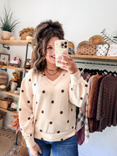 Load image into Gallery viewer, Butter Polka Dot Ribbed Top