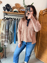 Load image into Gallery viewer, Ditsy Floral Waffle Henley