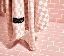 Load image into Gallery viewer, Extra Large Quick-Dry Hair Towel Wrap- Terracotta Checker