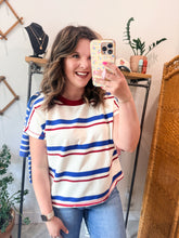 Load image into Gallery viewer, 4th Of July Stripe Top