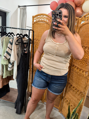 Stripe Henley Tank
