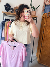 Load image into Gallery viewer, Boxy Fit Cropped Henley