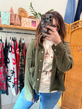 Load image into Gallery viewer, Olive Corduroy Shacket