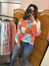 Load image into Gallery viewer, Neon Checkered Sweater