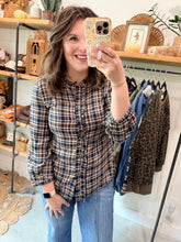 Load image into Gallery viewer, Plaid Ruffle Blouse