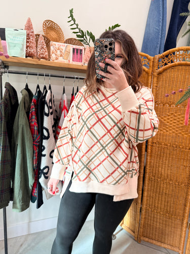 Chrsitmas Plaid Waffle Top