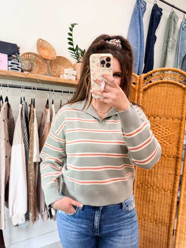 Sage Polo Sweater