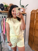 Load image into Gallery viewer, Butter Yellow Short Set