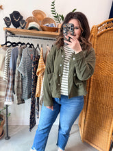 Load image into Gallery viewer, Olive Corduroy Shacket