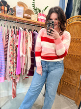 Load image into Gallery viewer, Valentines Day Colorblock Sweater