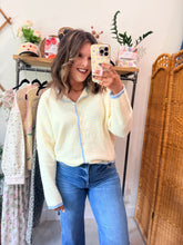Load image into Gallery viewer, Stripe Raw Hem Cardigan